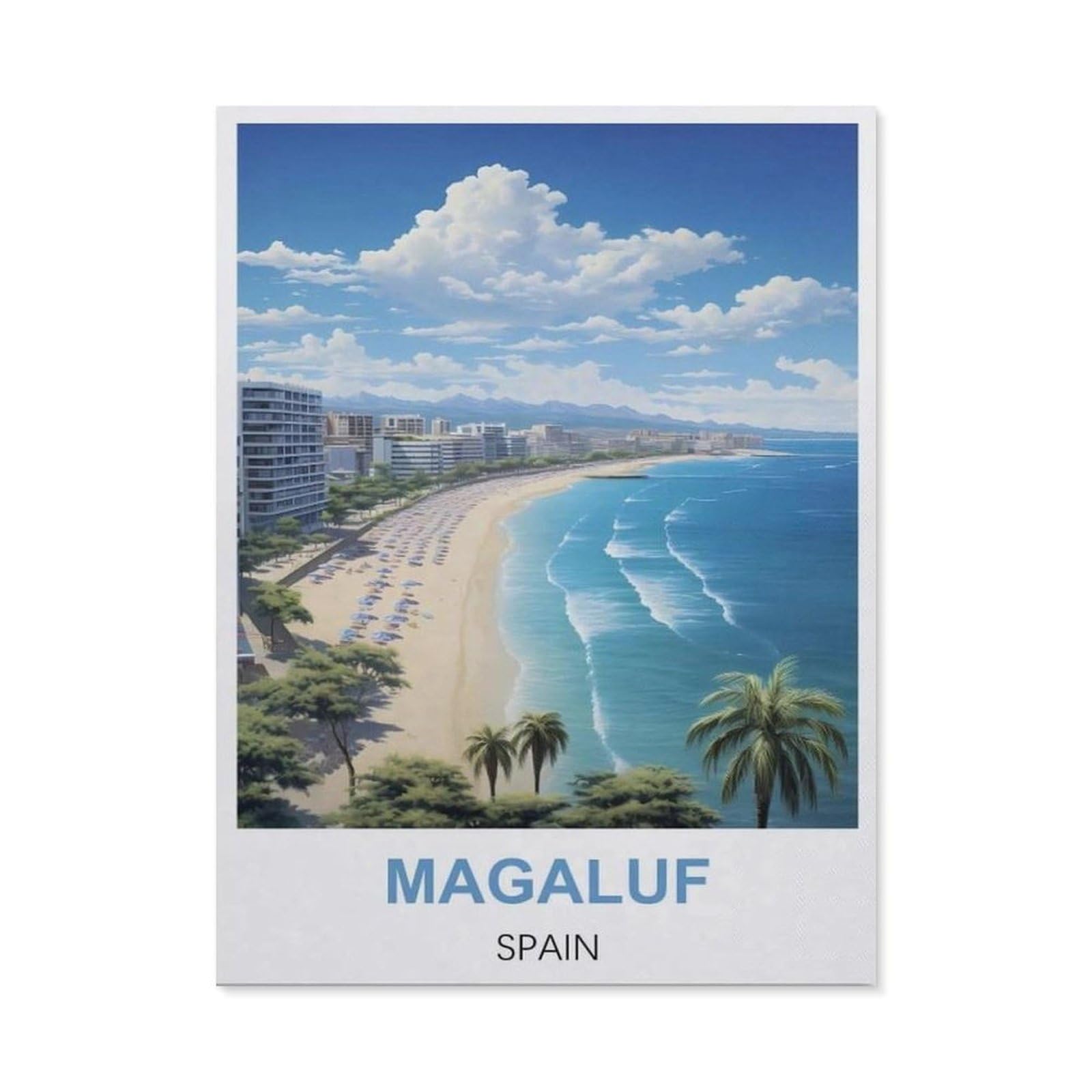 BEAYODKP 5D Diamond Painting，Magaluf Spain（40 x 50 cm）