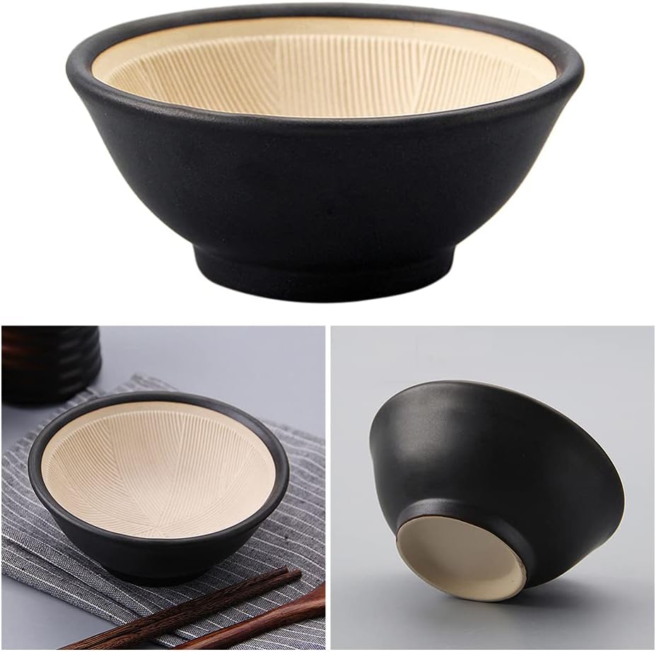 DOITOOL Japanese Ceramic Grinding Bowl 4.72 Inch Food Bowl for Home Restaurant Hotel Kitchen Tableware