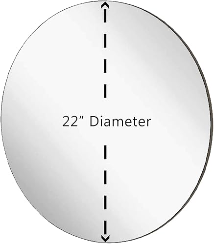 Miniatura 2 de Marketing Holders Espejo acrílico redondo de 22 pulgadas, azulejos circulares reflectantes para manualidades, barcos, caravanas, cámperes, ligero,