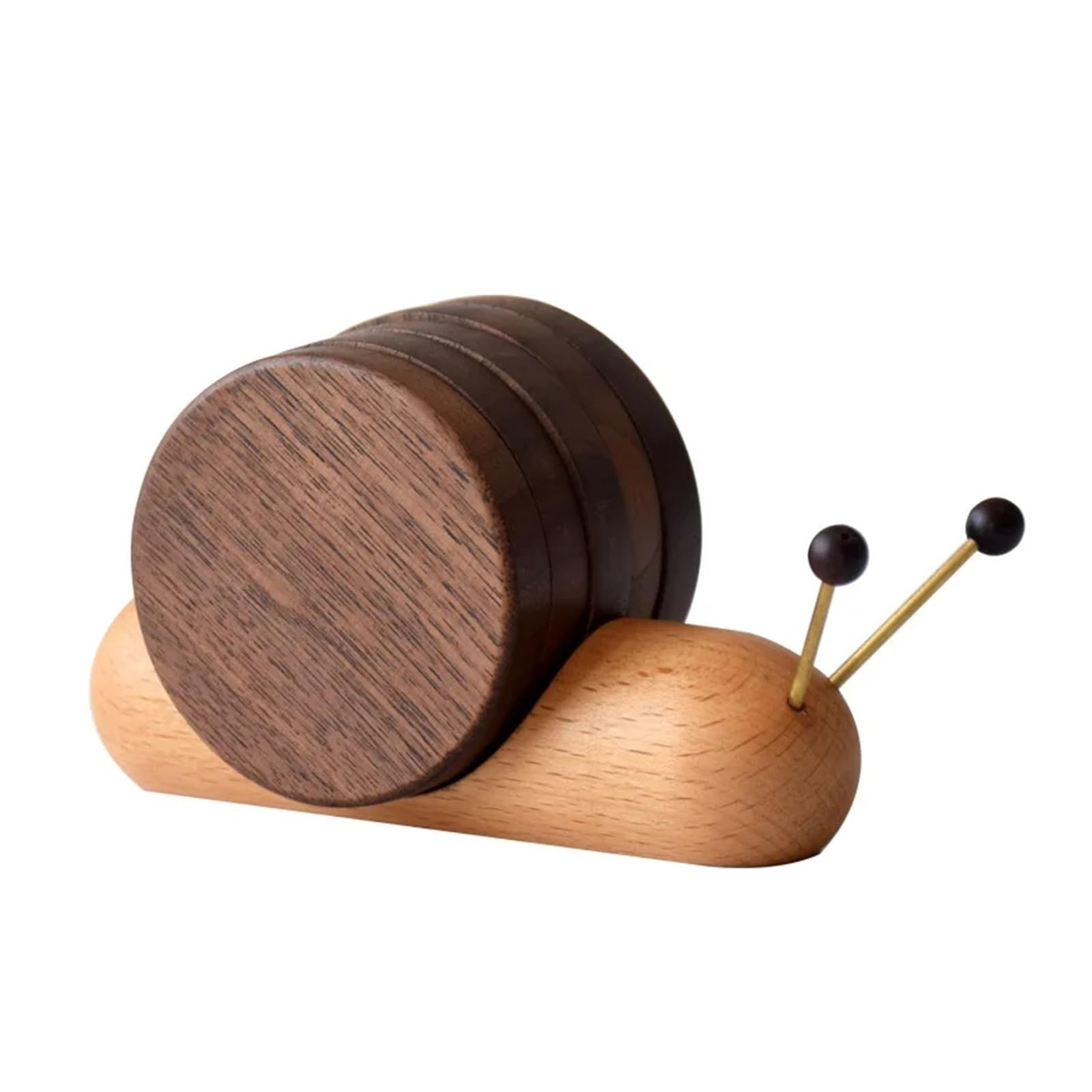 Dessous de tasse en bois escargot pour éviter les taches sur votre plateau