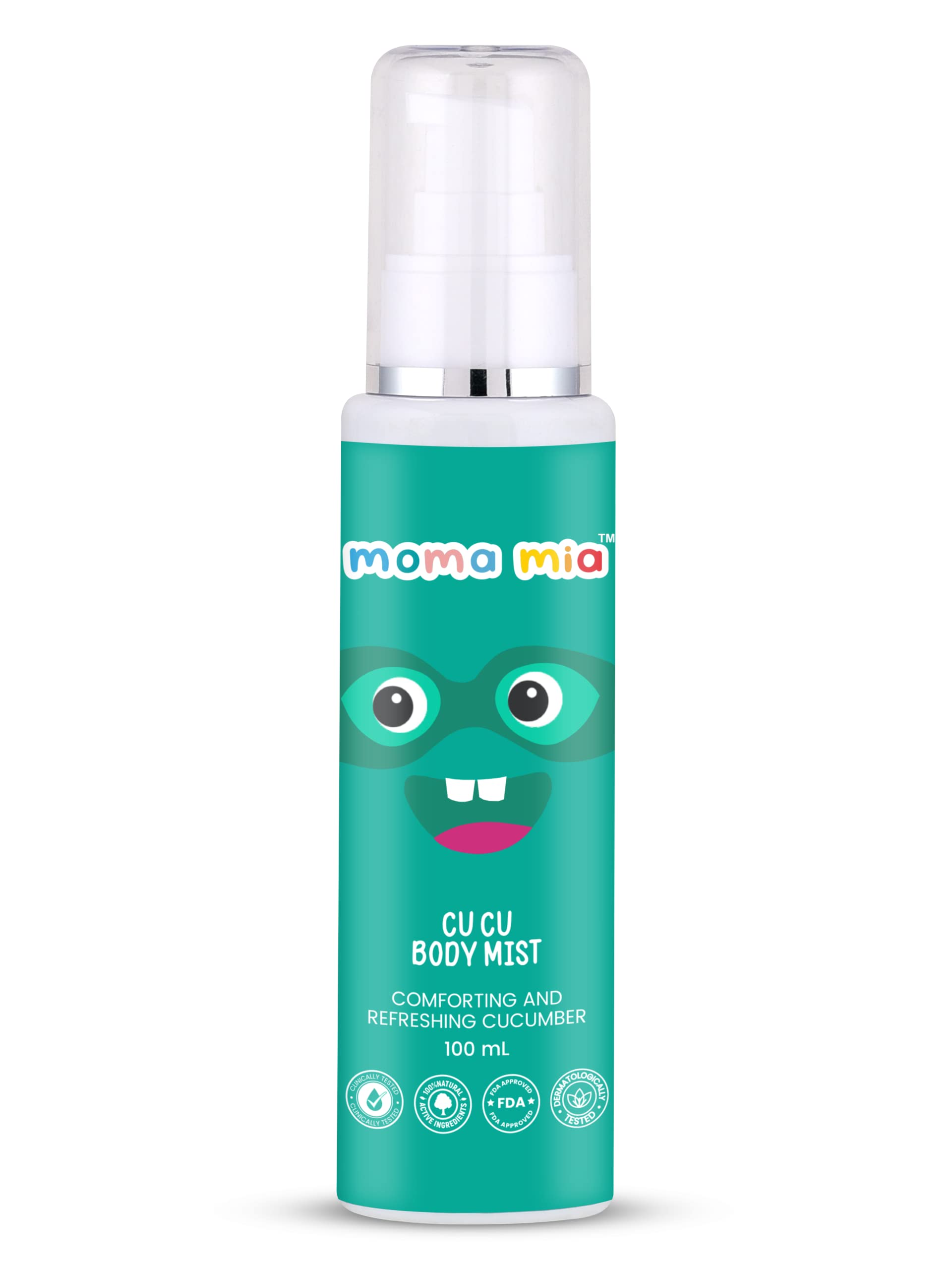 MOMA MIA Cu-Cu Body Mist Cucumber (100 ml) - Diaper Spray Mist for Babies | Continuous UV Protection | SPF 30 Baby Sunscreen Spray | Paraben & SLS Free | PACK OF 3