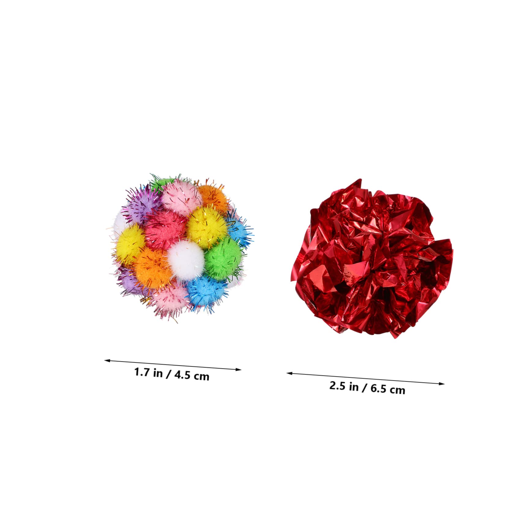 Happyyami 125piezas De Juguete para Gatos Bolas De Crinkle Interactivas con Sonido Juguetes De Felpa Coloridos para Gatitos y Gatos Interiores