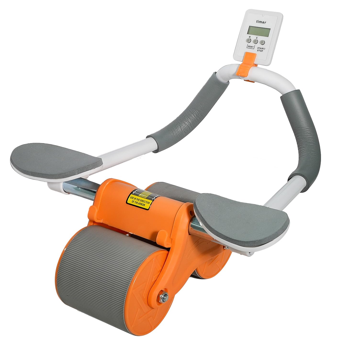 SKY LAND Ab Roller Wheel with Automatic Rebound, Elbow Support & Smart Counter – Abdominal Exercise Equipment with Knee Pad, Silent Dual Wheel Core Trainer for Men & Women Home Fitness – EM-9362-TS