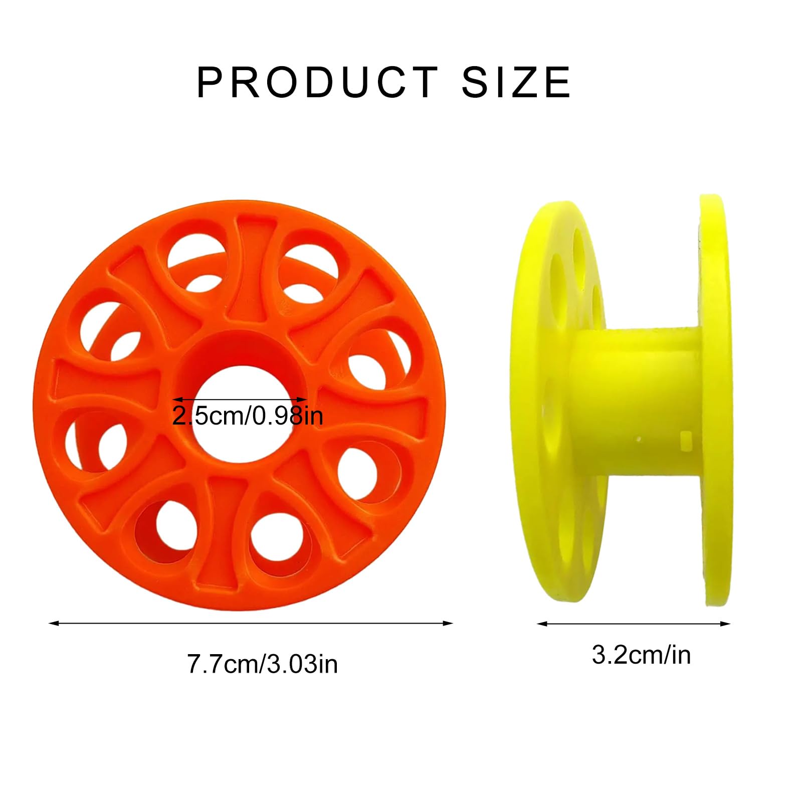 Práctico carrete de bobina de dedo sumergible Wreck Scubas Techs Scubas Reel Enduring Diving Spool