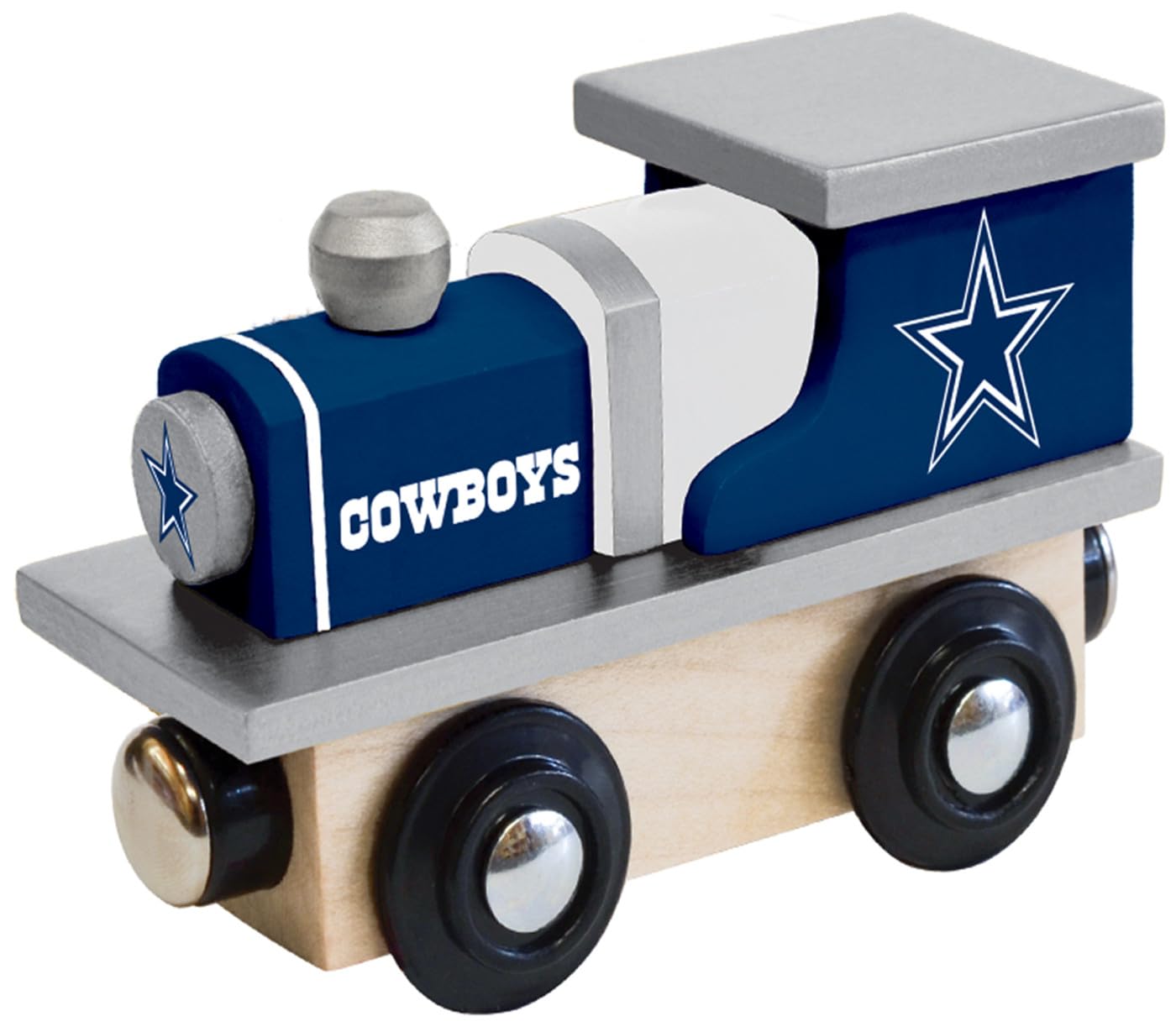 MasterPieces NFL Dallas Cowboys Real Wood Toy Train, For Ages 3+