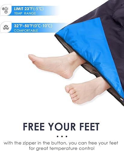 Miniatura 35 de Sleeping Bags for Adults Cold Weather - 20 Degree Big&Tall Size Backpacking Lightweight Waterproof for Girls Boys Mens Teen Women for Camping Hiking