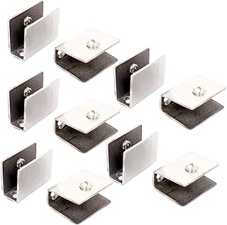 Aexit 11mm-13mm Thickness Fall Protection Adjustable Rectangle Style Glass Clip Safety Clips Clamp 10pcs