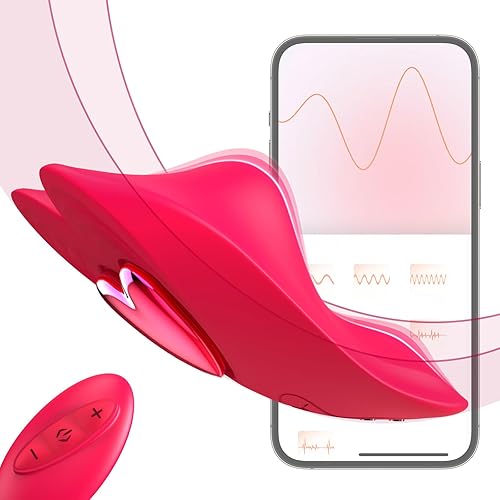 Vibrador de control remoto para parejas, juguetes sexuales con aplicación, teléfono celular, vibrador para pareja con control remoto, bragas Rojo