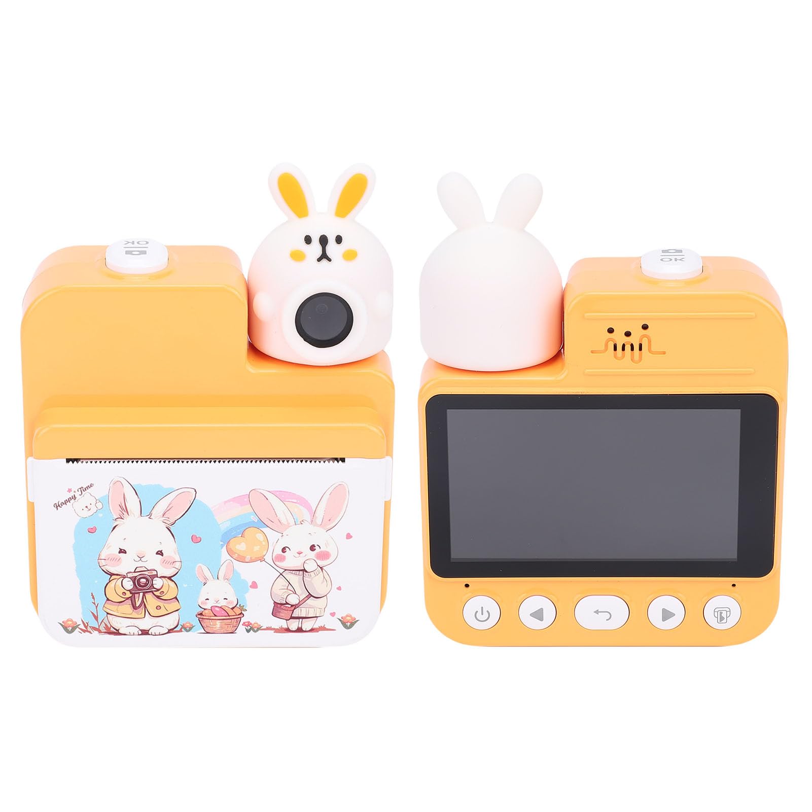 Kids Camera with Instant Printing, 1080P Digital Camera, Instant Printing with 3 Inch Screen and 3 Rolls Paper Filters and Video Toys Birthday Christmas (Yellow)