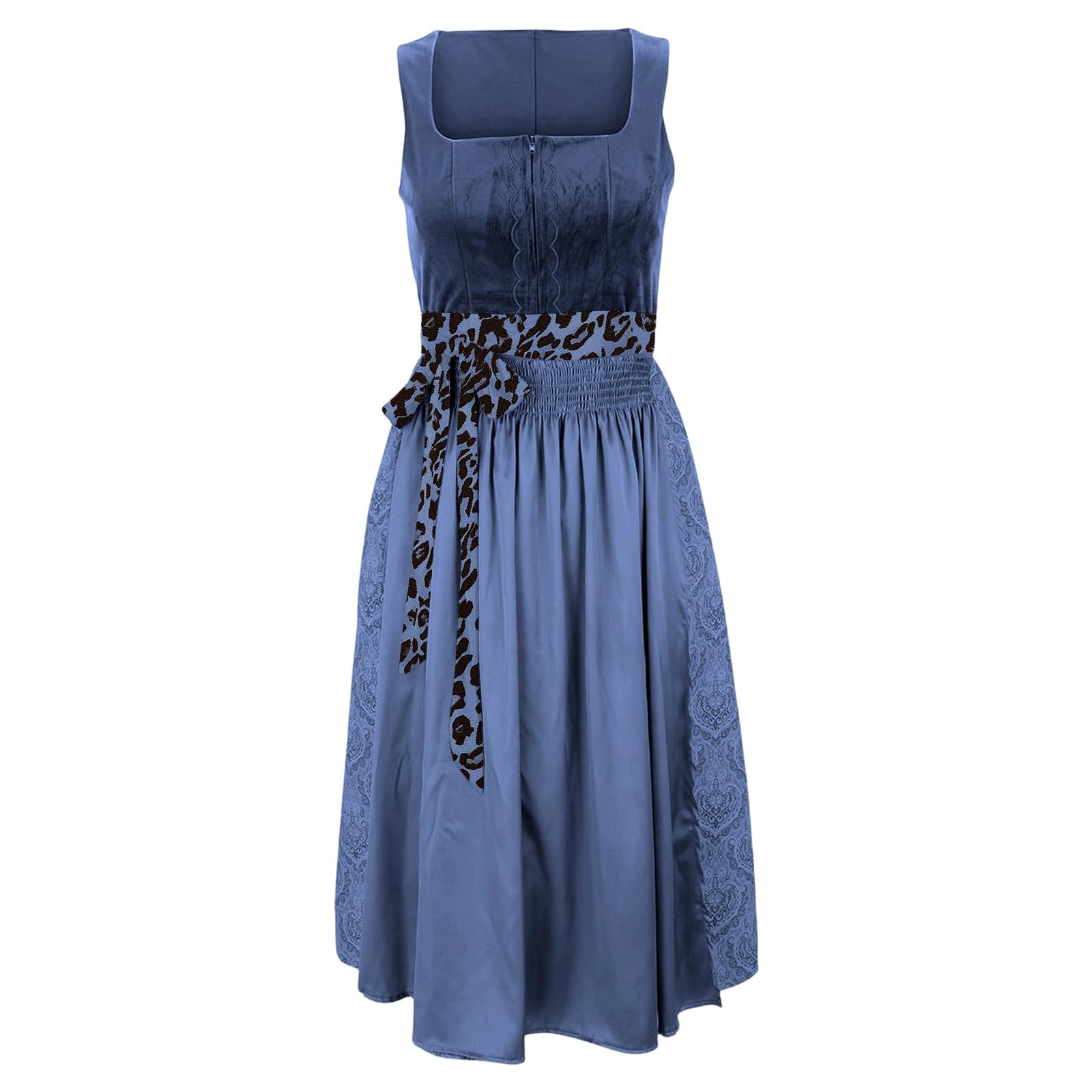 Generisch Dirndlkleid Damen Dirndl Trachtenkleid Trachtenrock Dirndlschürzen Lang Kleider Schürze Mädchen Midi Dirndlbluse Trachtenmode Elegante Kostüm Baumwolle Spitze Große Größe Oktoberfest Party