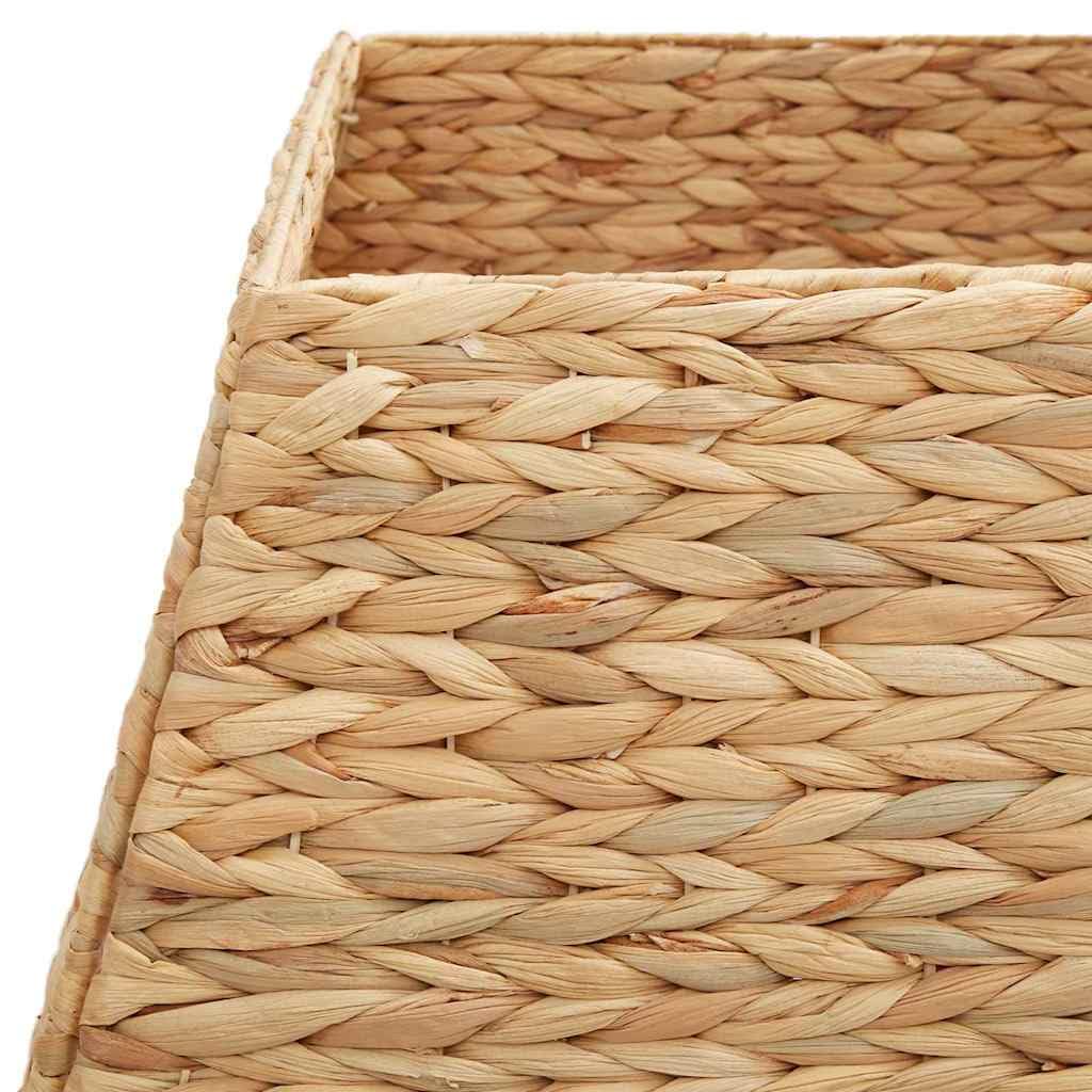 Collare per albero di Natale marrone in giacinto d'acqua, 70 x 70 x 28 cm, copertura rotonda per albero di Natale e gonna per albero di Natale, con tappetino per coprire e proteggere il