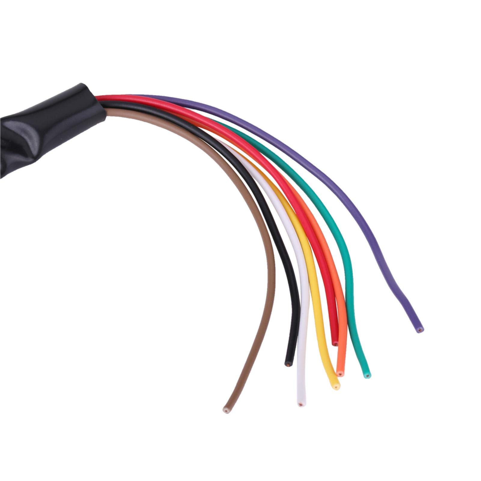 Qiilu 7/8" Interrupteurs de Montage de Guidon de Moto avec Clignotants de Klaxon Contrôle de Feux de Croisement haut(Noir)