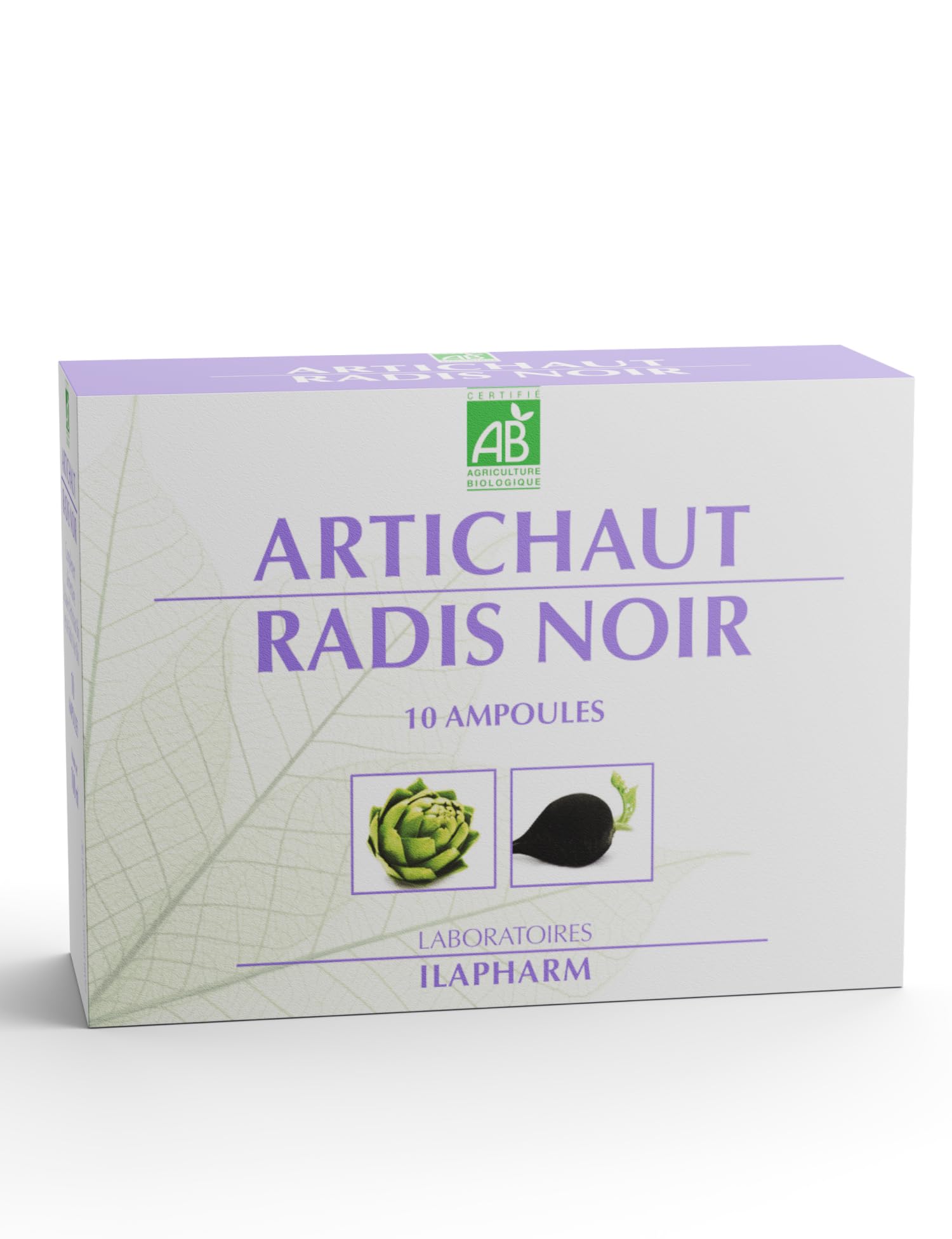 Laboratoires Ilapharm - Artichaut - Radis Noir BIO - Détox - Draineur - Plantes - Boîte de 10 Ampoules