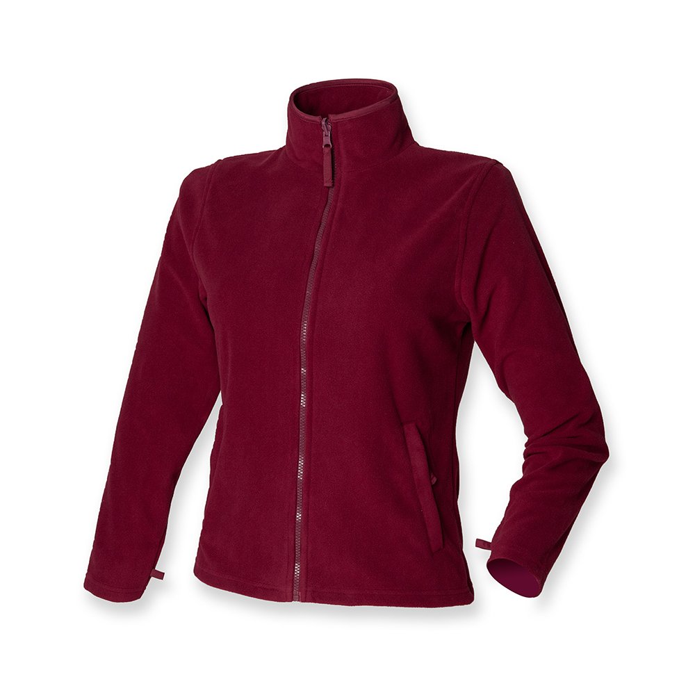 Henbury Ladies Micro Fleece Jacket : Color - Burgundy : Size - 14