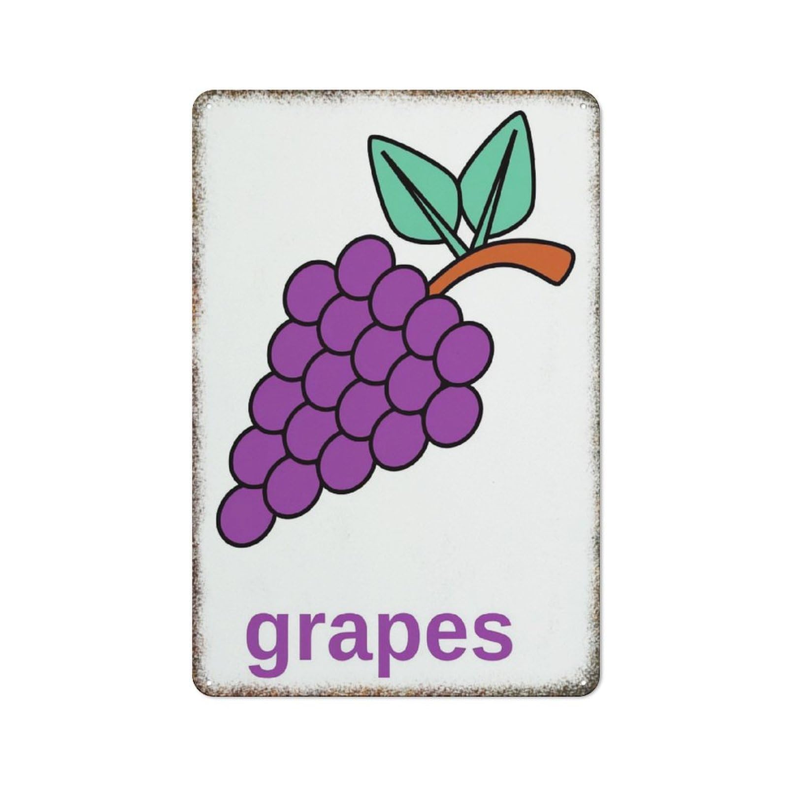 Grapes Fruit Vintage Funny Wall Decor Man Cave Metal Sign 8x12 inch