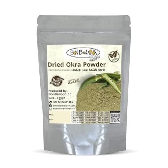 Dried Okra Powder Natural Weka Dry Herbs Pure Bamia Herbal for Cooking Egypt Arab Herb Egyptian No Additives No Gmo Kosher Halal 1 Pack = 7.05 oz / 200 gm