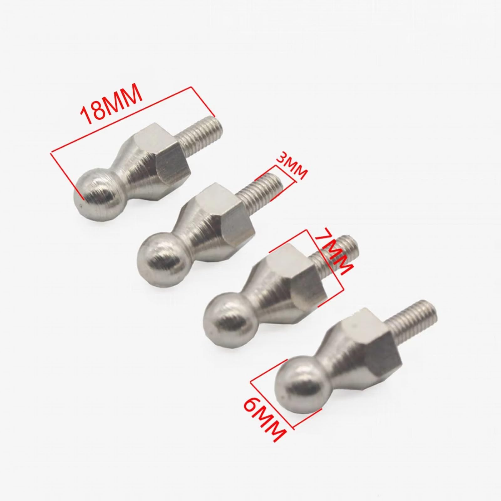 Pezzi Ricambio Auto Rc Per HSP 08072 08021 4WD 1/10 4 Pezzi Ammortizzatori Supporto A Sfera RC Modello Auto Monster Truck Accessori Di Aggiornamento Sostituisci Parti Modificate