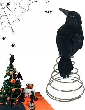 Fake Crow Halloween Spooky Birds Artificial Model Party Props
