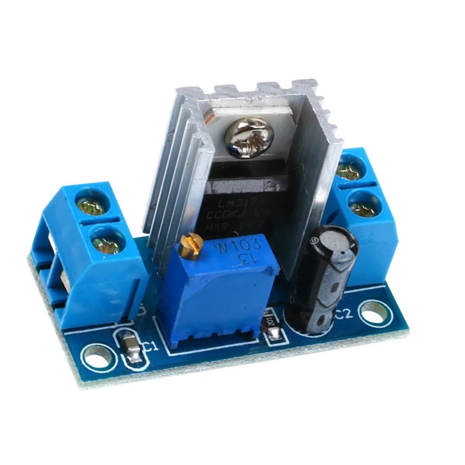 Regulowany regulator napięcia, zasilacz, reduktor napięcia LM317, konwerter DC-DC, wejście 4,5V-40V, regulator liniowy dla MP3, MP4 i PSP. (2 szt.)