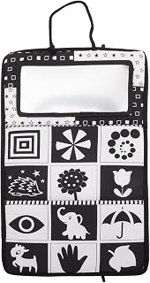 Vaguelly Juguete De Coche para Entrenamiento Visual De Bebés Espejo para Bebés Juguetes Cognitivos Tacto Cómodo Y Seguro Portátil Color Y Negro Ideal para La Imaginación del Bebé.