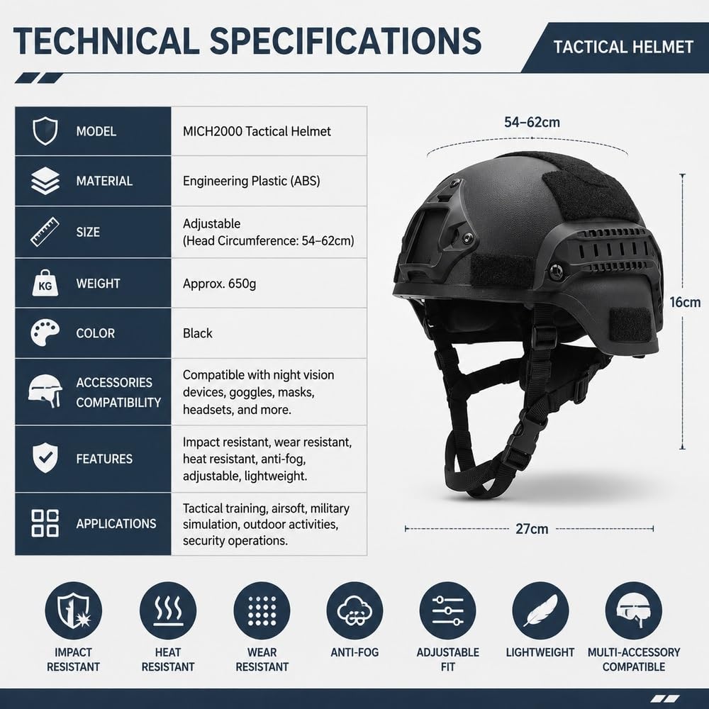 Casco Táctico con Máscara Integrada