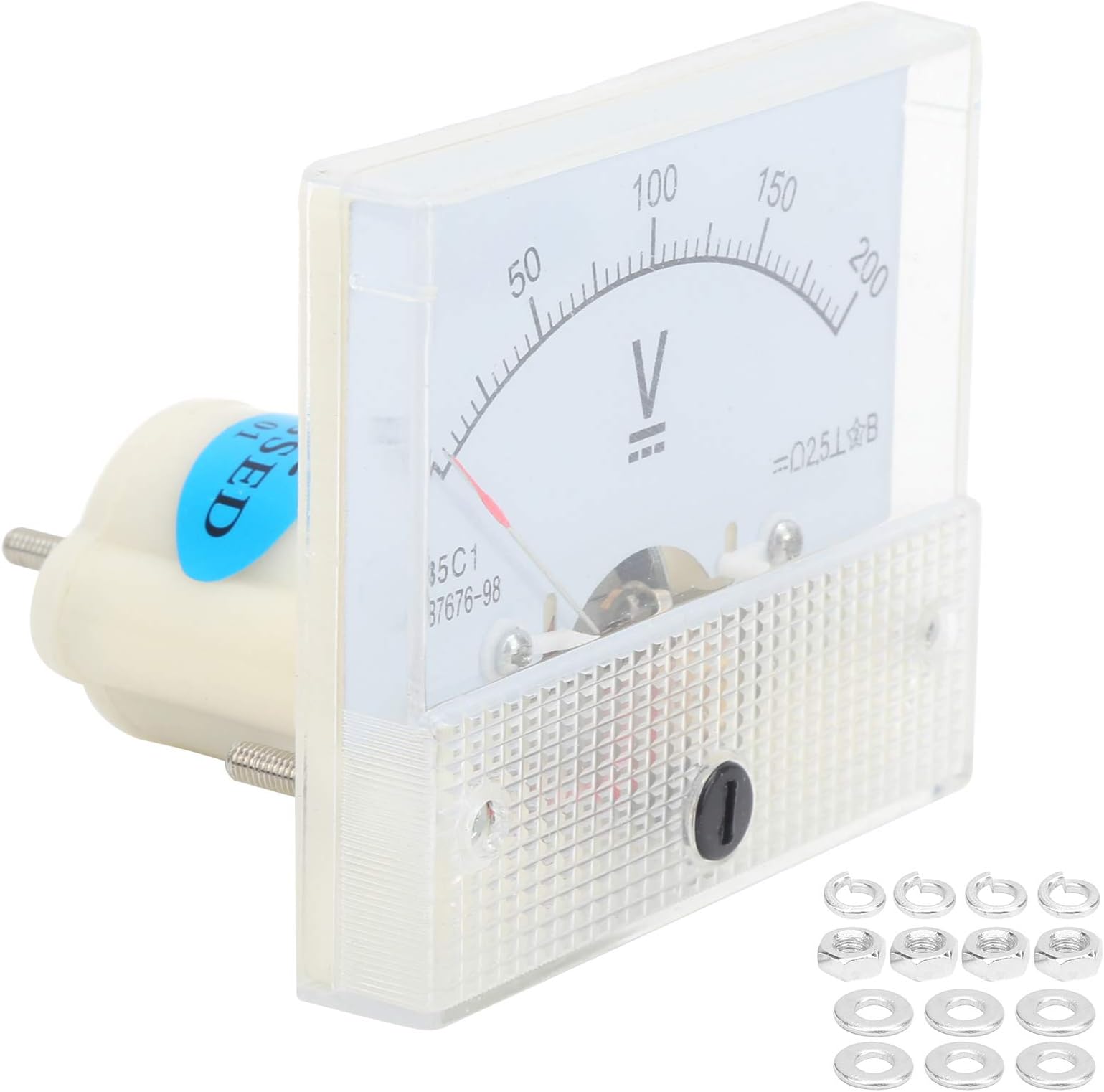 Marhynchus 85C1 DC 0~200V Pointer DC Voltmeter Meter for Power Equipment and Electrical Equipment in Power Transmission and Distribution System with Simple Structure,