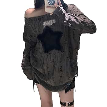 トップス lolita gothic y2k vintage grunge Women's Aesthetic Gothic Y2K T-Shirt Punk Vintage Graphic