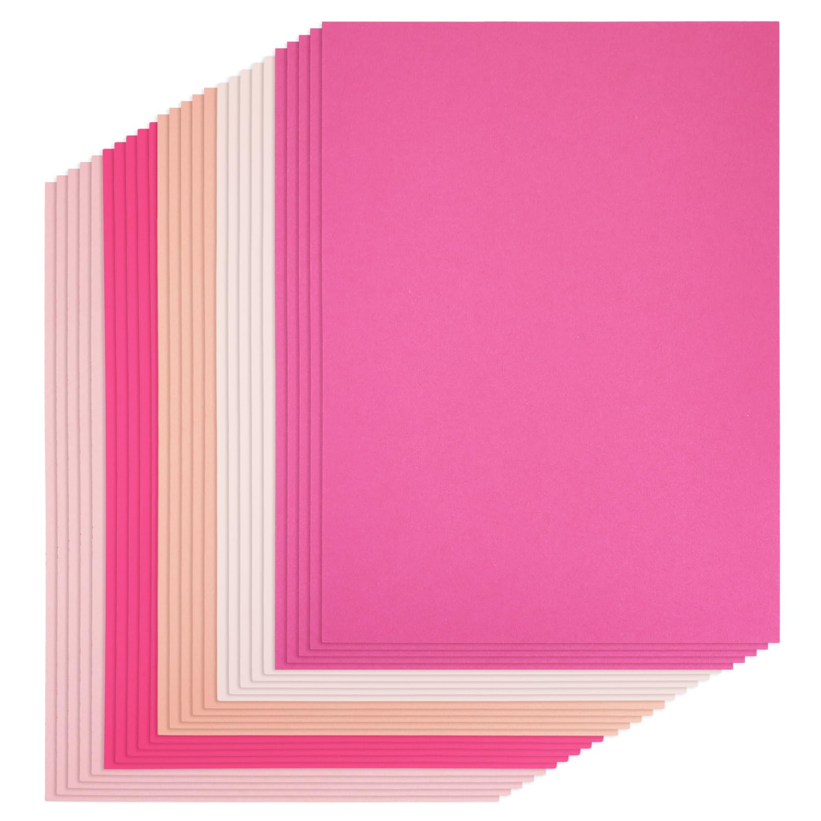 Sparkeads 30 pcs Cardstock Paper 0.4mm Thick Coloured Card Rectangle Crafts Paper Double Sided Thick A4 Print Papers for DIY Cutting Drawing Art Crafts,Pink