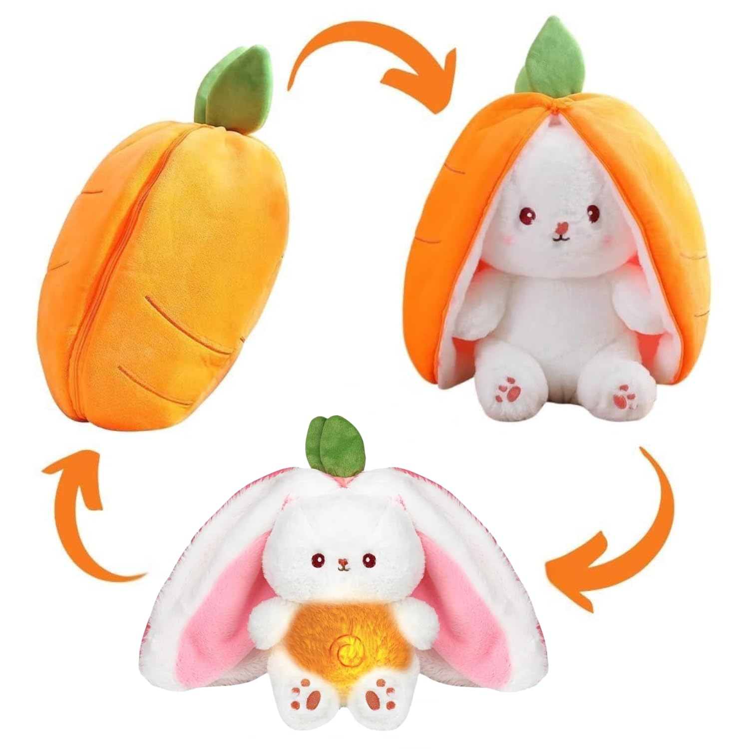 【美品】Vaino The Rabbit ぬいぐるみ 2体セット Buy XEWOi Breathing Reversible Rabbit Toy, Real Rabbit Stuffed Pet