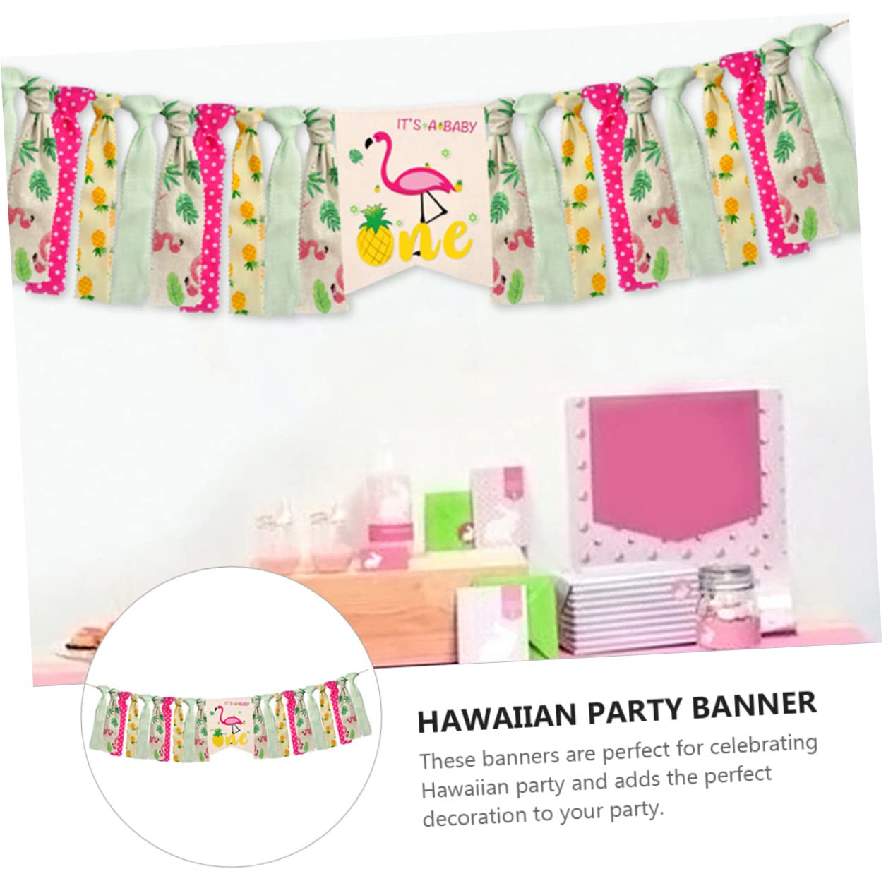 Toyvian 2pezzi Striscione Decorativo Hawaiano Per Feste Tema Per Decorazioni Di Compleanni e Eventi Estivi Leggero e Facile Da Appendere Per Fotografie e Ambientazioni Festive Design
