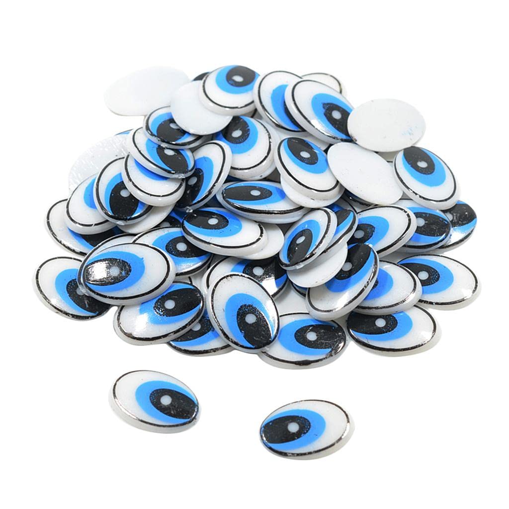 LOOM TREE® 60 Pieces DIY PVC Cartoon Eyes Flat Clay Animal Doll Oval Eyes Toy blue Multi-Purpose Craft Supplies | Other Multi-Purpose Crafting-image-44