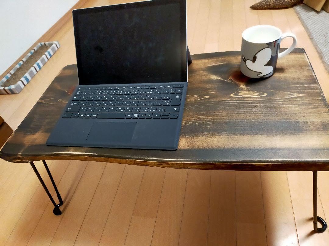 Amazon.co.jp: ローテーブル 一枚板 折りたたみ脚 キャンプ