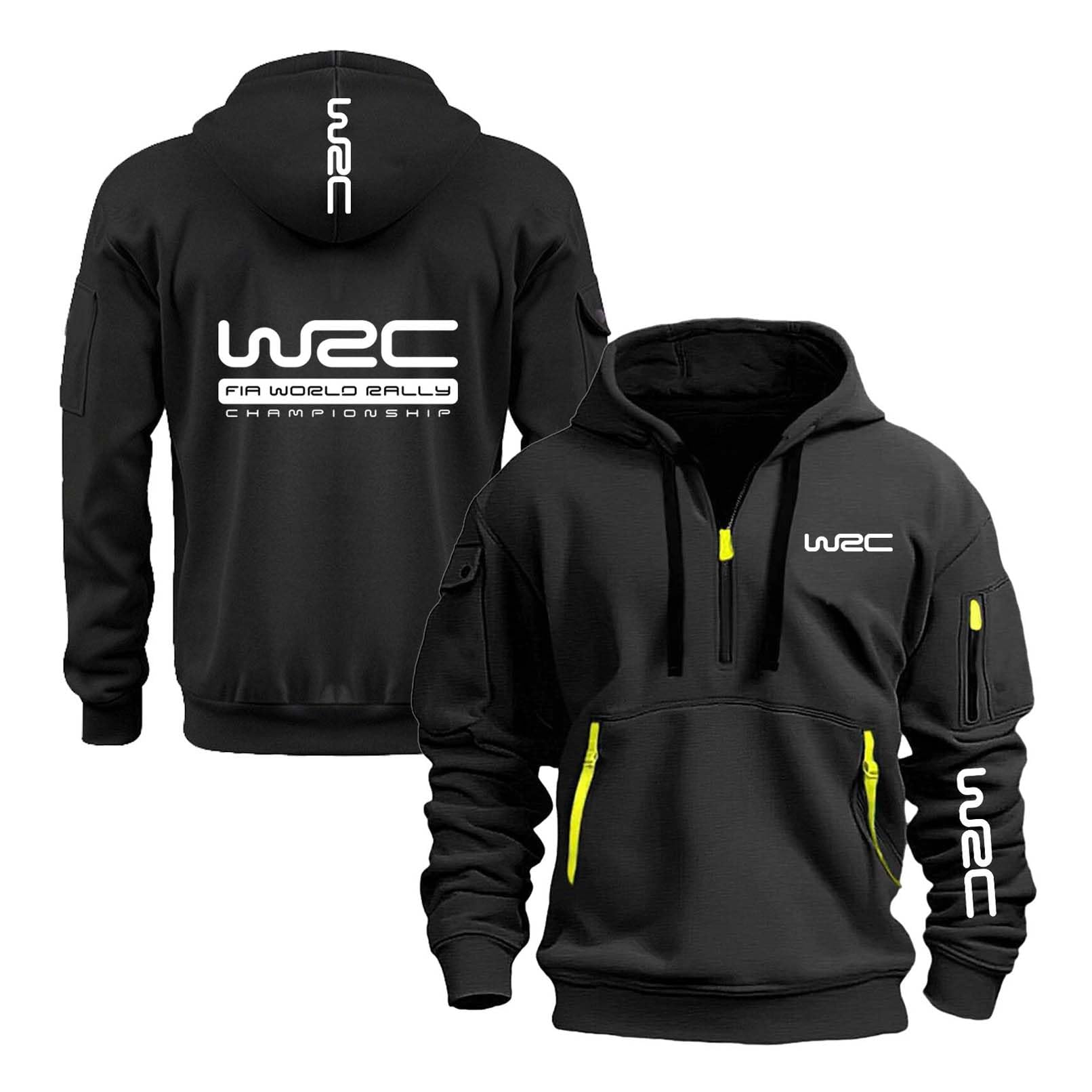 NXTBHDCW Men Hoodie Half Zip Outwear for W.R.C Fitness Coat with Pockets Sportswear Baggy Sweatshirts Printing Jacket Long Sleeve Hoody-HeiS||x_l
