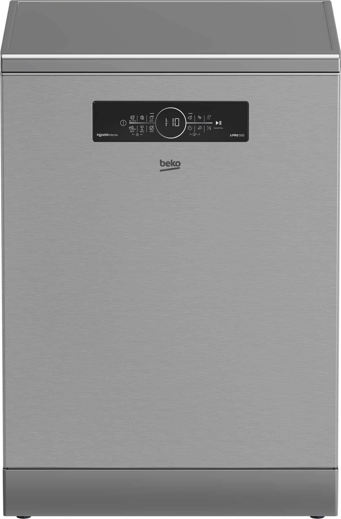Beko BDFN36550XP Geschirrspüler 60 cm, freistehend und unterbaufähig, für 15 Maßgedecke, 6 Programme, 6 Zusatzfunktionen, 3 Spülebenen, PowerIntense, SilentWash, SelfDry, edelstahl