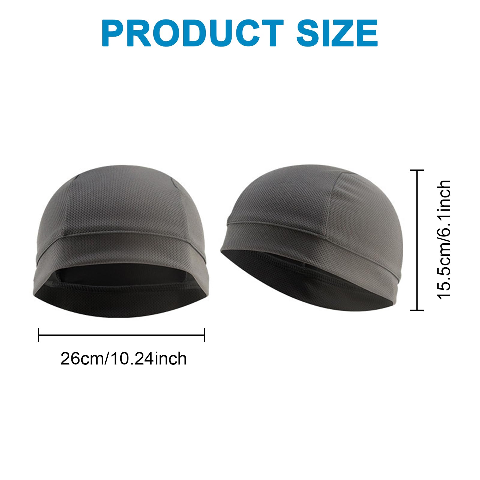 2Pcs Gorro de Ciclismo para Hombre Mujer, Gorro Running Multifuncional, Respirable Ciclismo Skull Cap Verano, Forro para Casco para Sotocasco Moto, Sotocasco Bici, Absorbe Sudor y Humedad