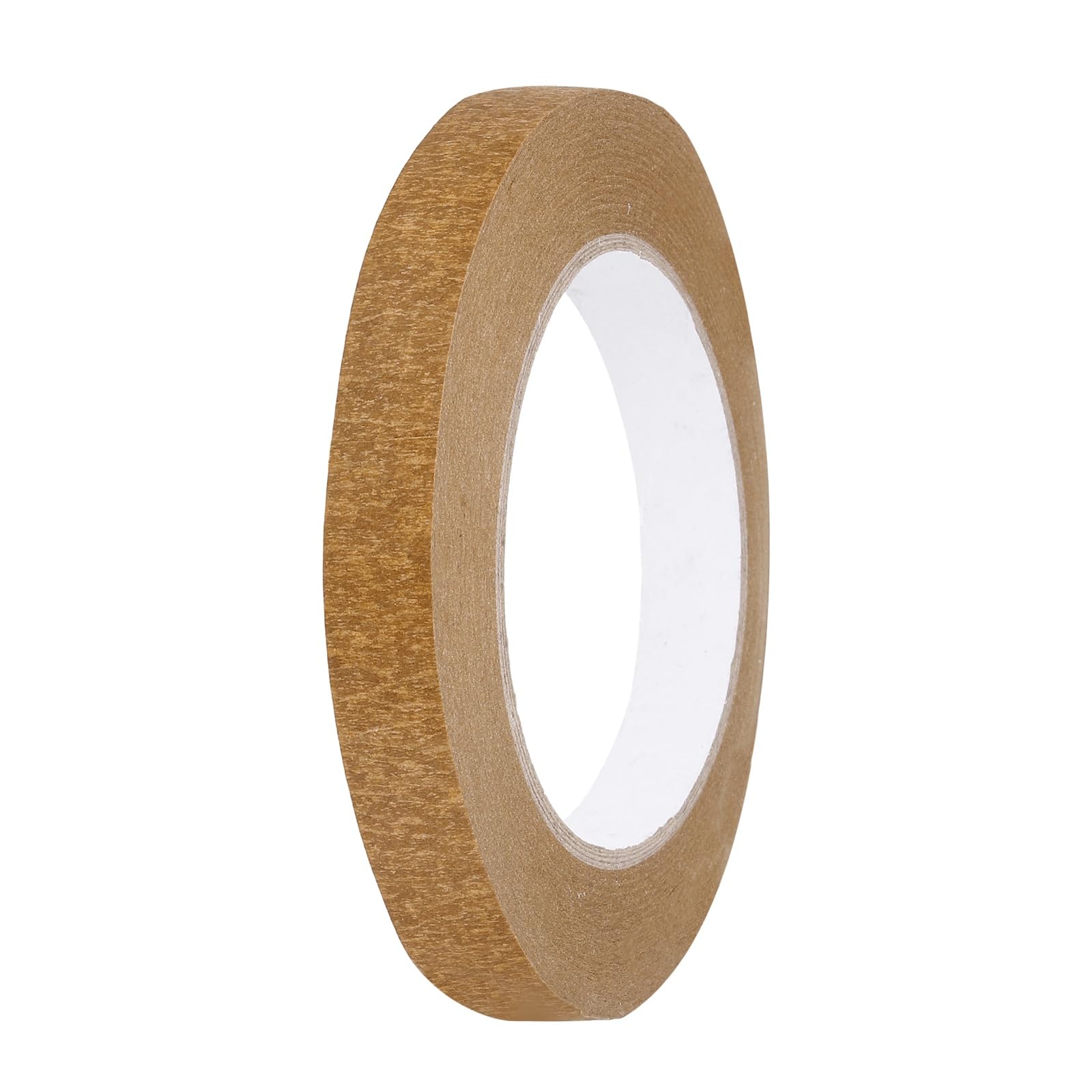 sourcing map 15mm x 50 Meters Colored Masking Tape Universal Crepe Paper Colorful Masking Painter Tape for Art Drawing DIY Handcraft Labeling Sealing, Brown