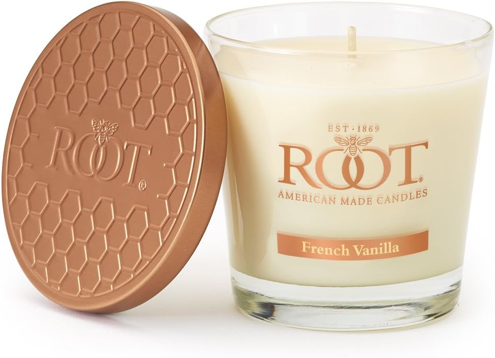 Honeycomb Veriglass Scented Beeswax Blend Candle, Small, French Vanilla