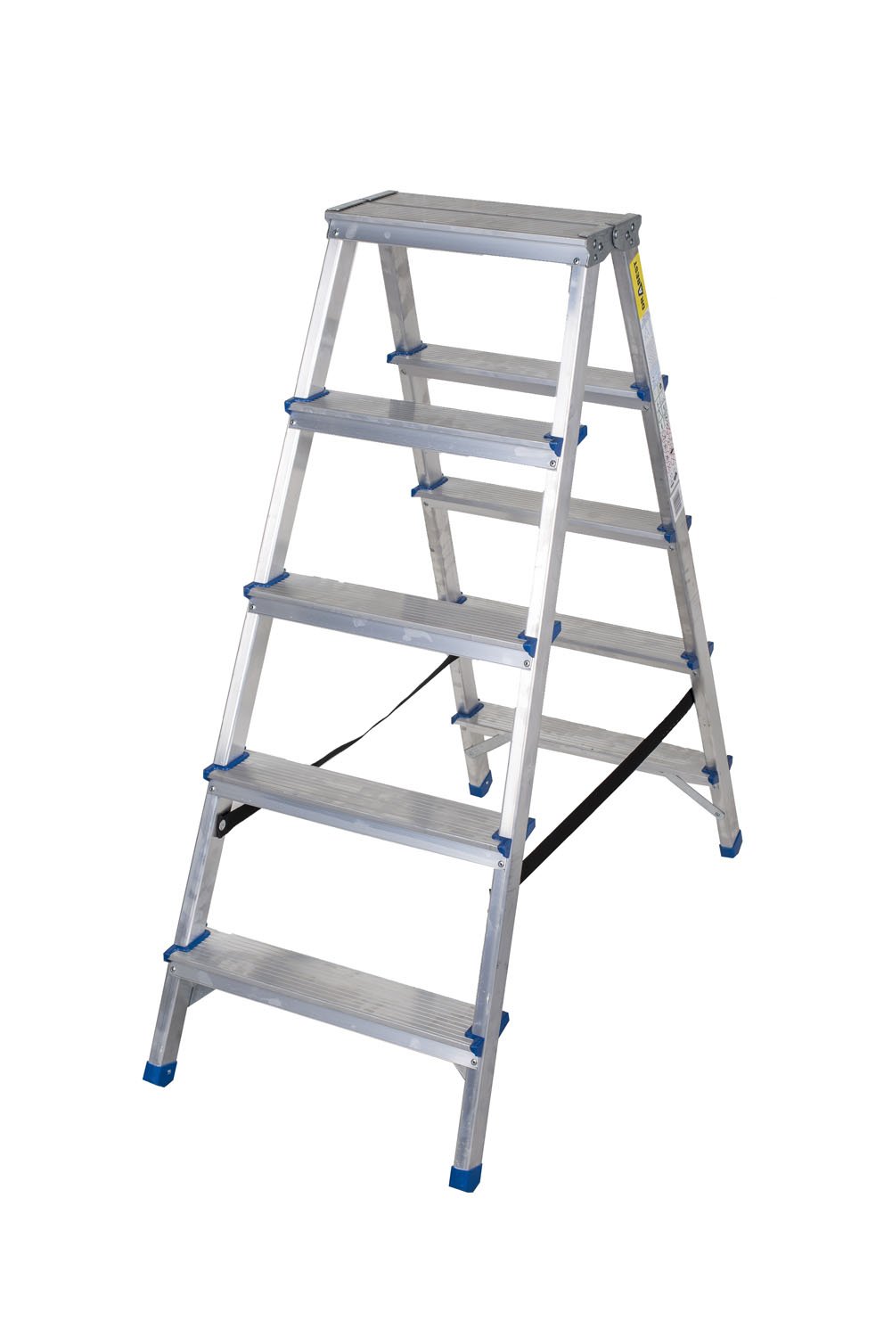 Drabest SERIA PRO 2x5-Stopniowa Aluminiowa Dwustronna Drabina Domowa 150 KG - Aluminiowa Drabina Schodkowa - Drabiny Wielofunkcyjne - Składana Drabina Schodkowa - 46 X 110 X 16 Cm