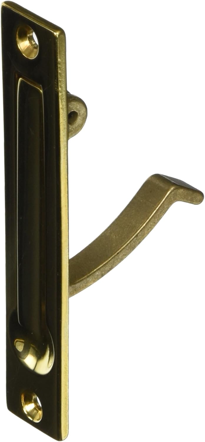 Baldwin 0465.060 Edge Pull, Satin Brass and Brown