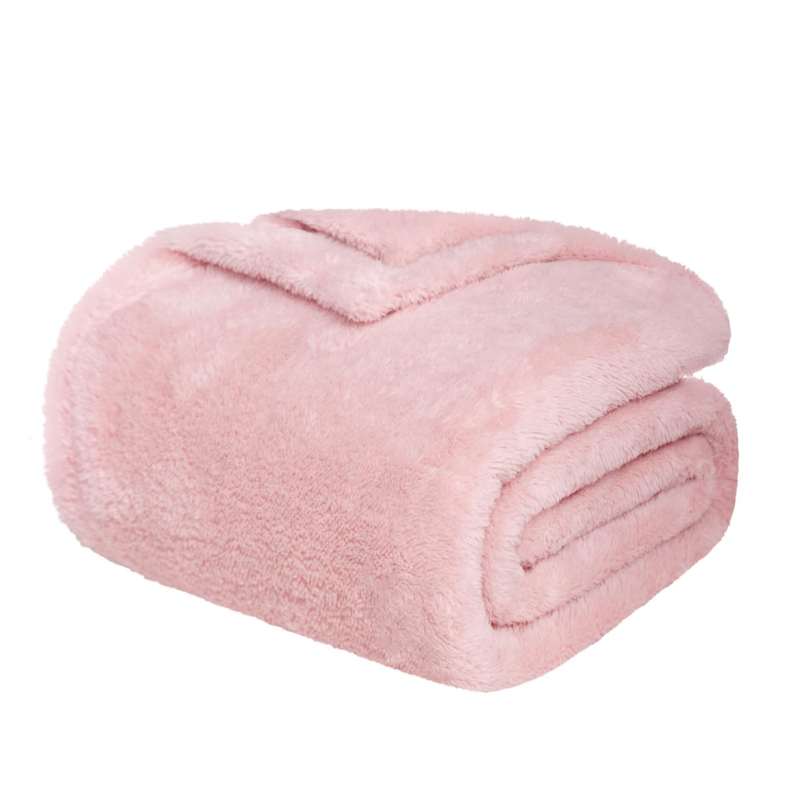 ZYFZCYBL Sherpa Fleece Throw Blanket for Couch, Pink Soft Warm Thick Blanket Twin Size for All Season Cozy Fluffy Microfiber Throw Flannel Double Reversible Luxurious Blankets for Bed Sofa, 60"x80"
