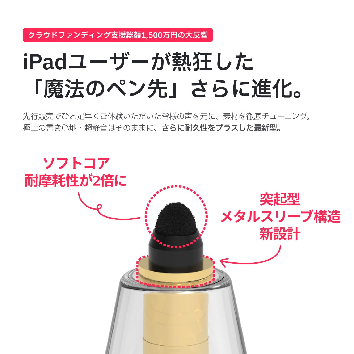 Amazon | Redbean Q-FLEX Apple Pencil用 ペン先 交換用 替え芯 [2個入 Amazon | Redbean Q-FLEX Apple Pencil用 ペン先 交換用 替え芯 [2個入