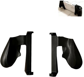 Controller Grips and Stand Compatible with ASUS ROG Ally, Clip‑On Game Console Hand Grips with Desktop Stand for Comfortable Handheld Gaming