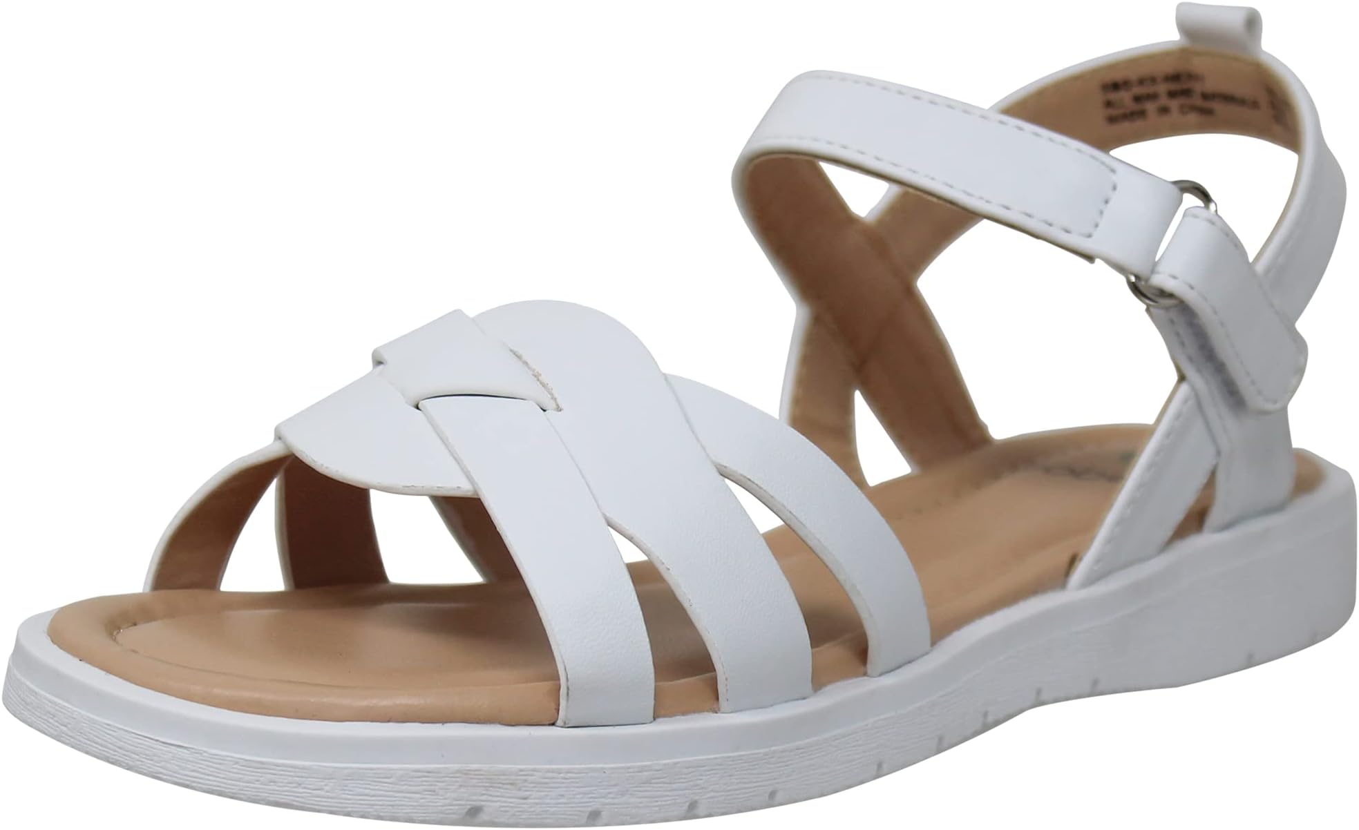 SOBEYO Girls Strappy Open Toe Flatform Slip On Cute Ankle Strap Summer Flat Sandals