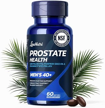 Prostate Health Supplement for Men Over 40, Pharma-Grade Pumpkin Seed Oil with Saw Palmetto & Graminex, 90% Active Ingredients, Urinary Flow, Bladder Control & Nighttime Comfort Support, 60 Softgels