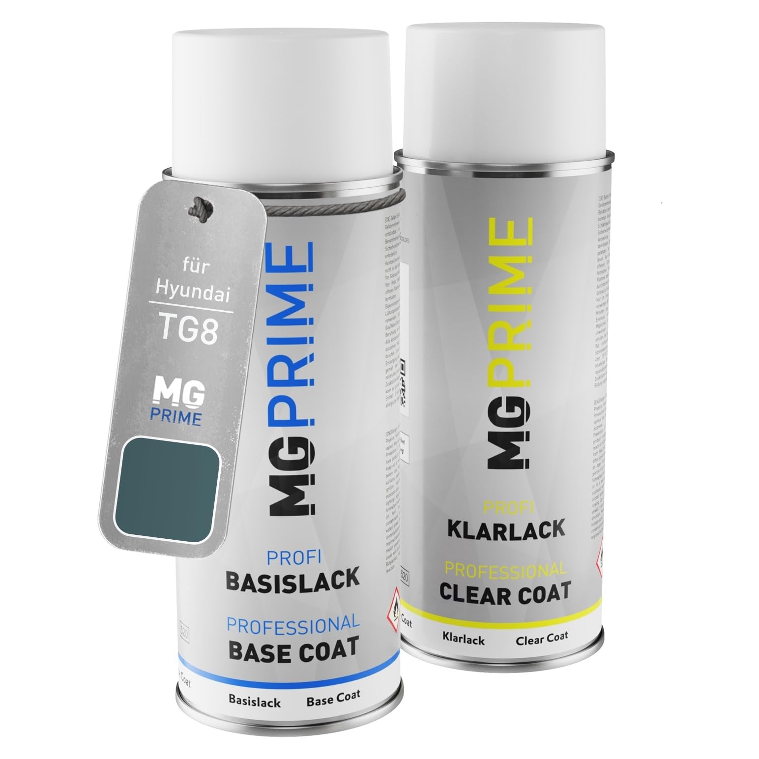 MG PRIME Car paint Spray can set for Hyundai TG8 Teal Blue Metallic Base coat clear coat spray can 400ml