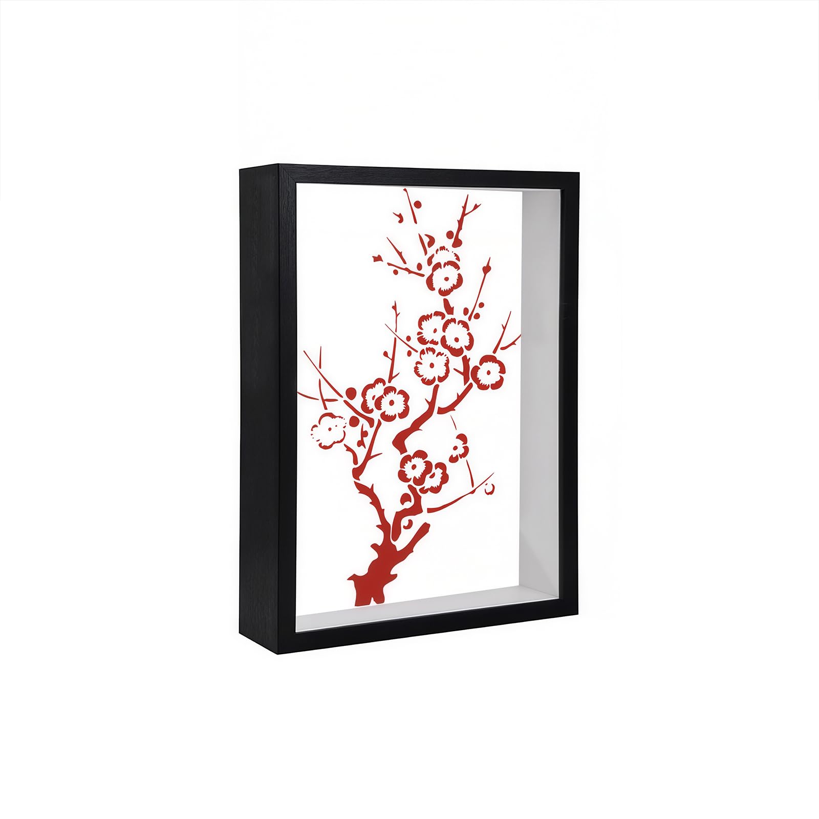 3D Shadow Box Frame, 10.1 x 15.2 cm Deep Box Frame for Objects up to 3cm, Picture Frame Wooden Deep Box, Picture Frame for Filling for Objects Photos Artworks Memories Flowers Crafts Black