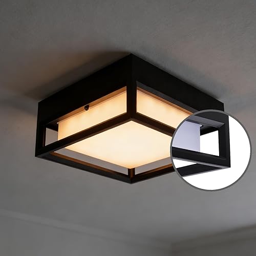 Miniatura 4 de Lámpara de techo empotrada para exteriorinterior, LED cuadrado empotrado para exteriores, lámpara de techo, lámpara de techo, 20 W, 2000 lúmenes