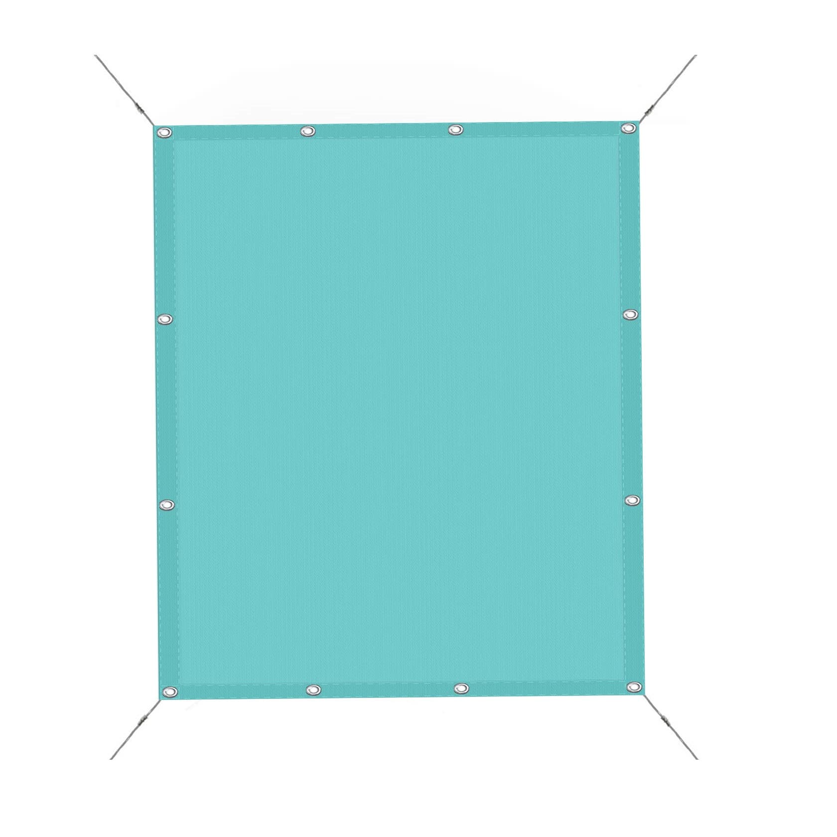 Sunscreen Awning Canopy 1.4 x 1.6 m(4.59 x 5.25ft) Weatherproof 98% UV Block Outdoor Waterproof Sun Sail with free rope for Outdoor Yard Lawn, Sky Blue — image 1