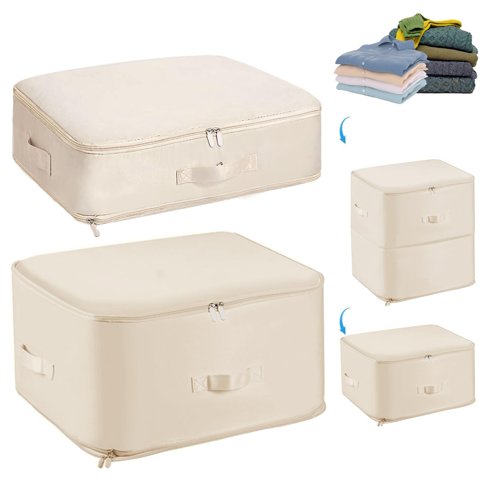Boîte de rangement sous le lit, sac de rangement extra large, pliable
