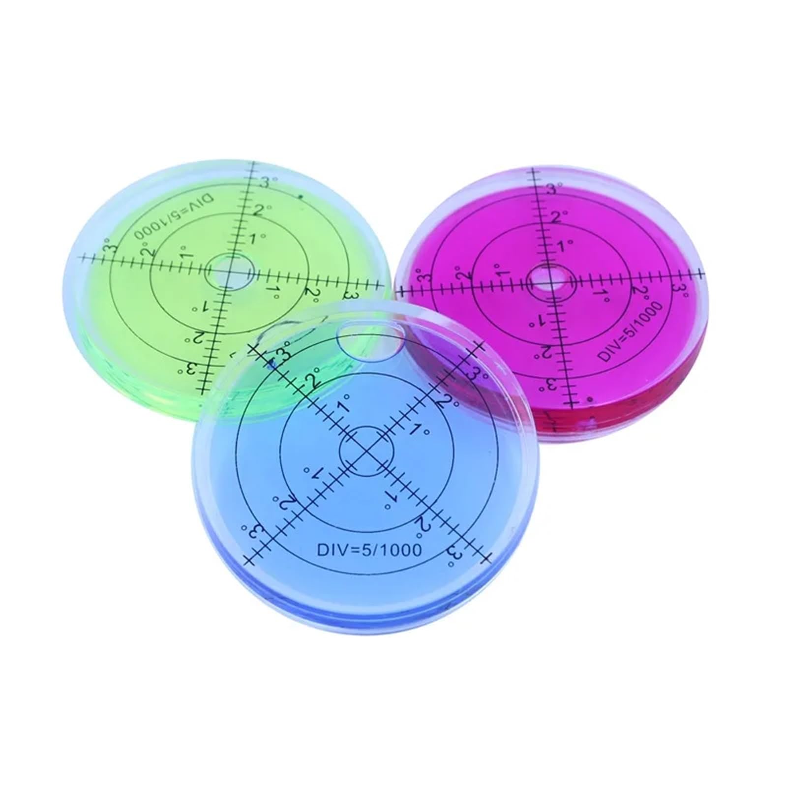 Nivel de burbuja Circular 66 * 10mm nivel de burbuja marca de grado superficie nivel redondo burbuja for instrumento de medición verde rojo azul | Circular Bubble Level 66*10mm Spirit Level Degree Mark Surface Round Level Bubble for Measuring Inst(Green)